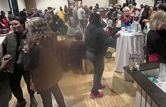 A crowd gathers inside Flossmoor Community House for the third annual Soup's on for Equity. (Nick Ulanowski / H-F Chronicle)