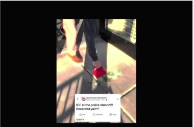 A screen capture of an eight-second video posted by Homewood police on Dec. 19.