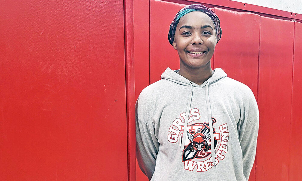 Homewood-Flossmoor sophomore Kendra Hayden qualified for the state wrestling meet in her first season in the sport. (David P. Funk/H-F Chronicle)