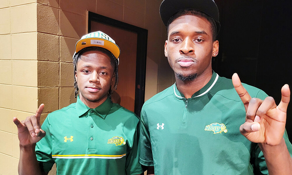 North Dakota State football will get a couple of speedsters from H-F in Myles Ellis (left) and Joaquin Jordan. (David P. Funk/H-F Chronicle)