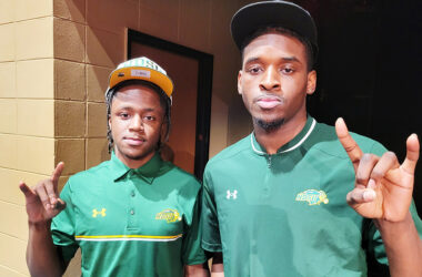 North Dakota State football will get a couple of speedsters from H-F in Myles Ellis (left) and Joaquin Jordan. (David P. Funk/H-F Chronicle)