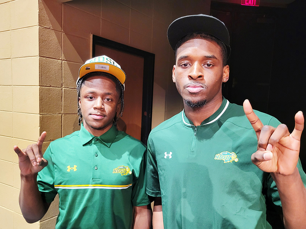 North Dakota State football will get a couple of speedsters from H-F in Myles Ellis (left) and Joaquin Jordan. (David P. Funk/H-F Chronicle)
