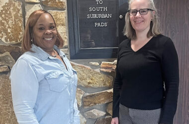 South Suburban PADS Shelters Operation Manager Rashida Hughes, left, and Emergency Shelter Director Courtney Suchor. (Nick Ulanowski / H-F Chronicle)