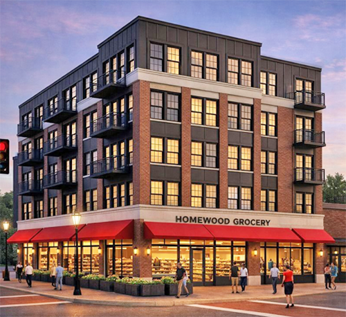A rendering of the design Holladay Properties proposes for the 2066 Ridge Road site. (Provided image)