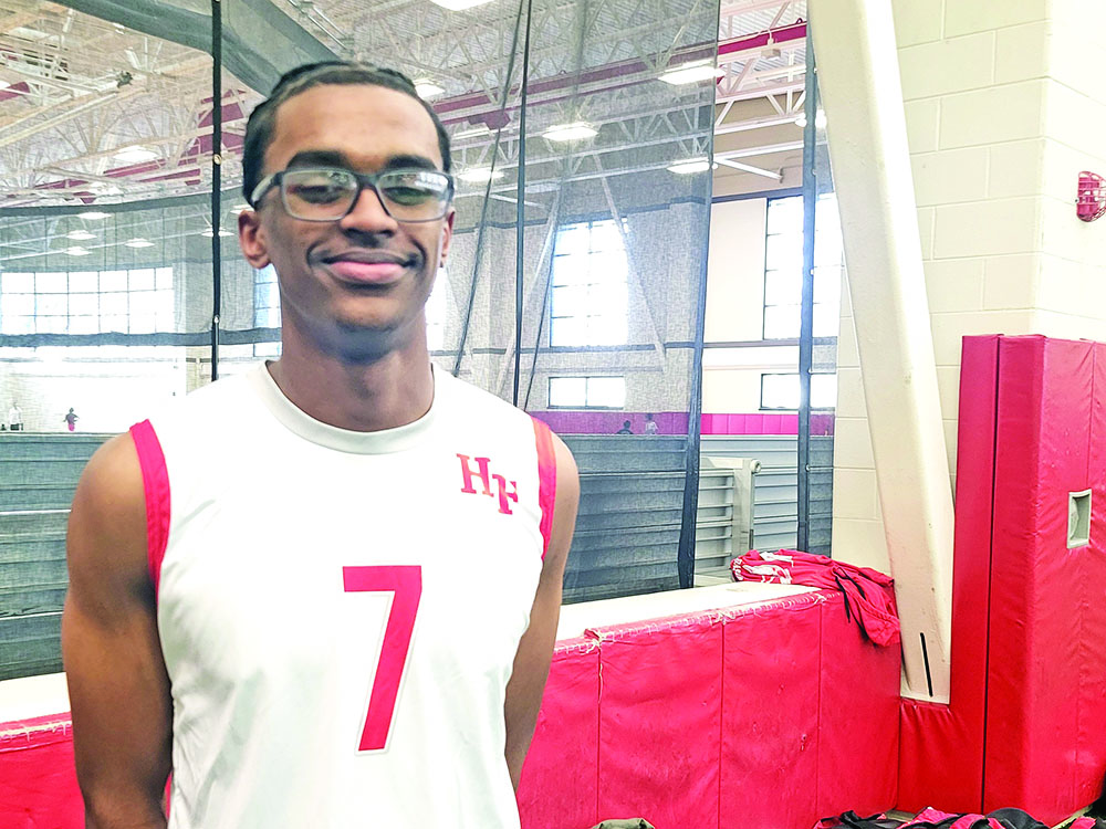 Junior Surendran Heyward will lead a reloaded H-F boys volleyball this season. (David P. Funk/H-F Chronicle)