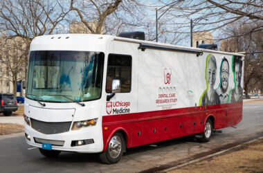 The UChicago Medicine mobile dental unit brings no-cost oral healthcare directly to uninsured adults on Chicago's South Side and South Suburbs as part of an ongoing Dental Care Research Study. (Provided photo)