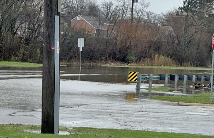 Water covers Governors Highway near Cherry Creek Drive in Homewood. (Cari Anderson/provided)