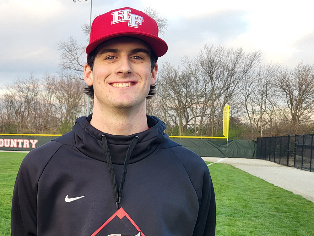 Henry Humes threw a no hitter in H-F's 6-0 win over Bradley-Bourbonnais April 10. (David P. Funk/H-F Chronicle)