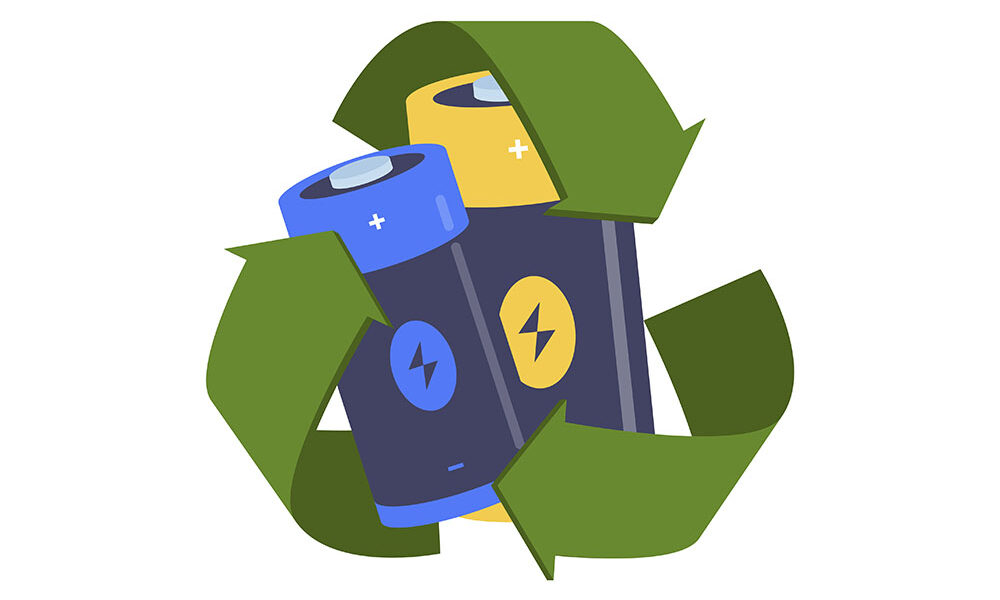 Battery recycling graphic