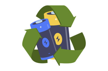 Battery recycling graphic