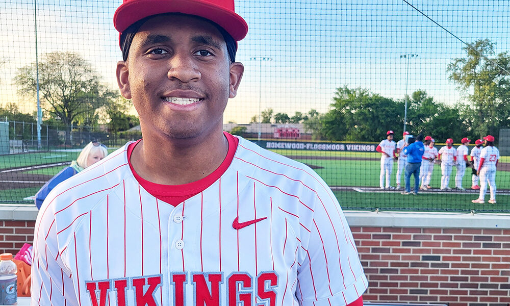Antonio Brown allowed three hits and struck out six over five innings, but Homewood-Flossmoor lost 7-1 to TF South on senior night. (David P. Funk/H-F Chronicle)