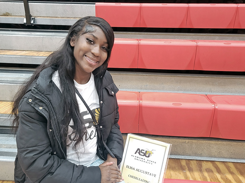 Attending an HBCU was important to Elisa Augustave. She signed to be a cheerleader at Alabama State. (David P. Funk/H-F Chronicle)