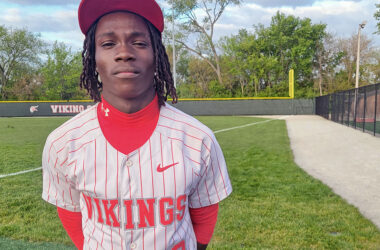 Catcher Kamari Dawkins drove in the game-winning run in Homewood-Flossmoor's 8-7 win over Lincoln-Way Central. (David P. Funk/H-F Chronicle)