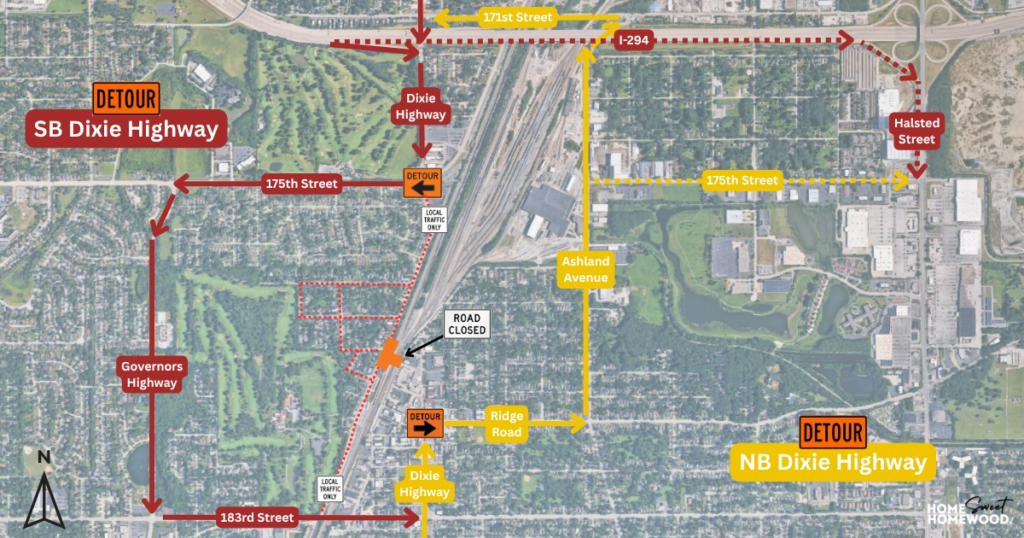 Two main north-south detours will help motorists get around the closure of the Dixie Highway viaduct this summer. (Provided image)