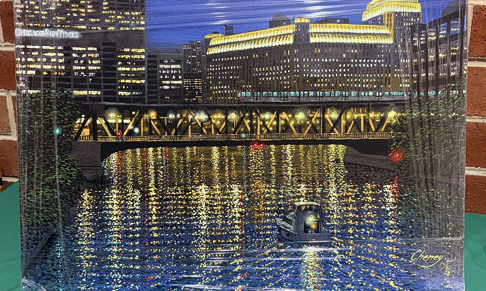 "Lake Street Impression," a mounted, giclee print showing a view of Chicago by award-winning artist Michael Cheney will be one of the items in the Flossmoor Garden Art Auction. (Provided photo)