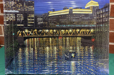 "Lake Street Impression," a mounted, giclee print showing a view of Chicago by award-winning artist Michael Cheney will be one of the items in the Flossmoor Garden Art Auction. (Provided photo)