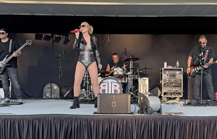 Beyond the Blonde performs June 12 at the annual H-F Pride Fest. (Nick Ulanowski / H-F Chronicle)