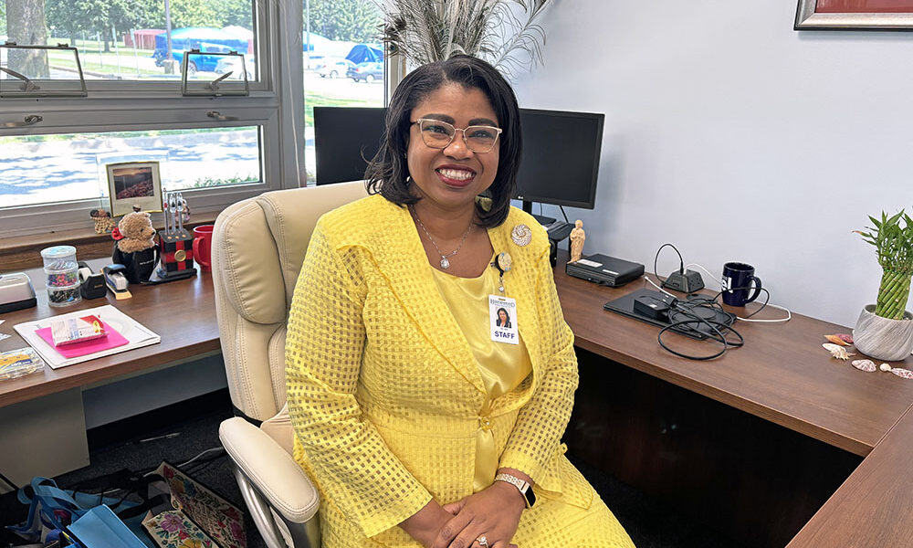 New District 153 Superintendent Teresa Hill has been doing her homework on the district before taking the helm. (Marilyn Thomas/H-F Chronicle)