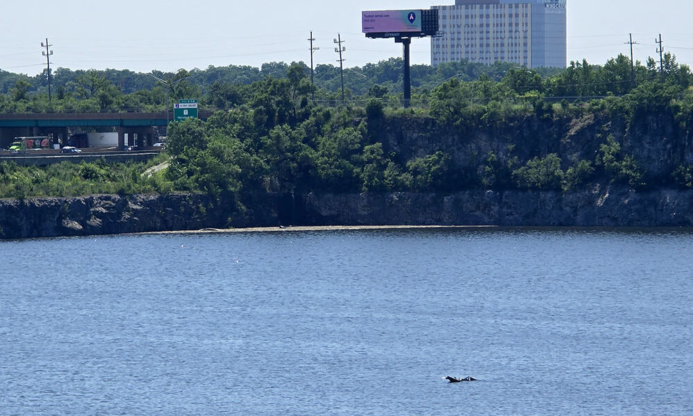 The Thornton Quarry Reservoir, part of the Metropolitan Water Reclamation District's Tunnel and Reservoir Plan, was 94% full when this photo was taken on July 6. (Eric Crump/H-F Chronicle)